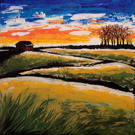 R Street, Randall Street Art acrylic painting